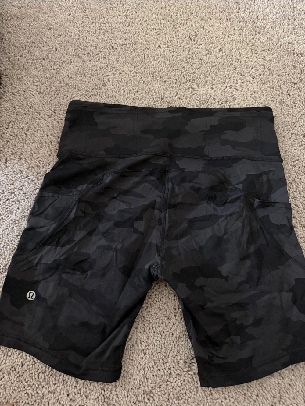 lululemon athletica Black Camo High-Rise Athletic Shorts